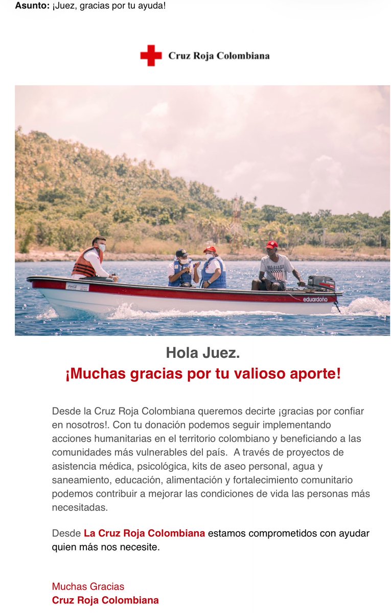 Juezcentral's tweet photo. Hecho. El dinero recibido hoy por monetización en X, ha sido donado a la @cruzrojacol para ayudar a los afectados por el terremoto en Colombia.

Cualquier ayuda sirve. 

Sigamos donando, amigos🙏🏻 https://t.co/9wGVahTn3h