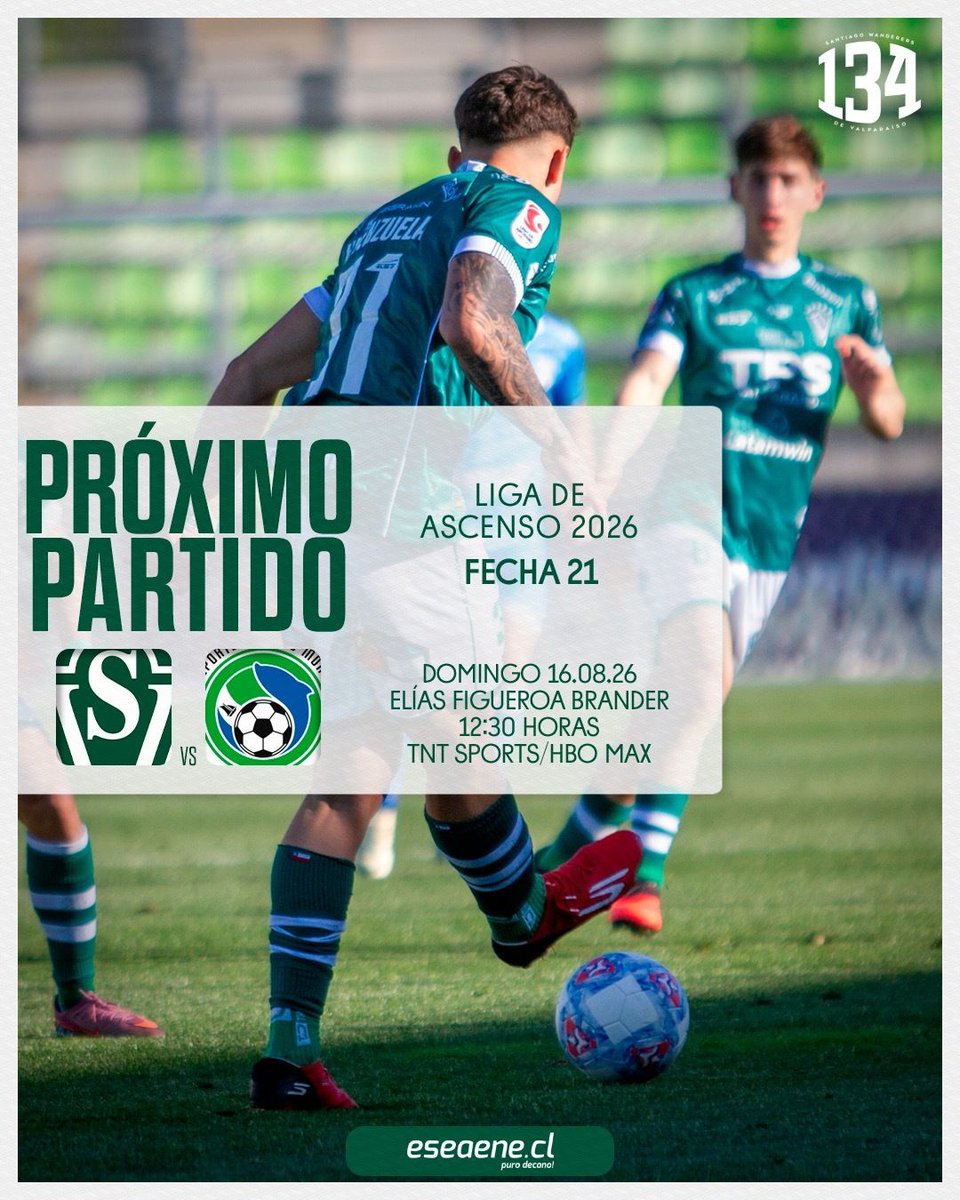 eseaenecl's tweet photo. Próximo partido de Santiago Wanderers:
🏆 Liga de Ascenso 2026 - Fecha 21.
🆚 Deportes Puerto Montt.
📅 Domingo 16/08.
⌚️ 12:30 horas.
🏟 Elías Figueroa Brander.
📡 TNT Sports - HBO Max.
#SWvsDPM #SW134 #SW2026 #VolveremoSW. https://t.co/2FZlsWXZTH