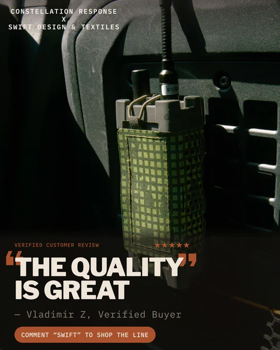 Swift Design & Textiles SX-E Radio Pouch review from Vladimir Z., 5 stars, "The Quality Is Great"