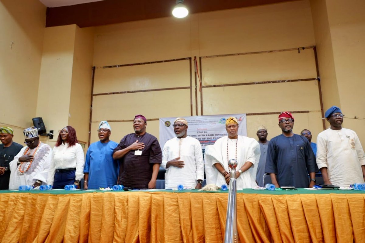 Lawma_gov's tweet photo. Also speaking, the Managing Director of Zoomlion, Mrs. Habiba Abubakar, said that the MRF development was a major milestone in strengthening public-private collaboration in sustainable waste management, noting that Zoomlion remained committed to supporting Lagos State in achieving its circular economy objectives through innovation and technical expertise.

Stakeholders led by the Abowa of Agbowa-Ikosi, Oba Owolabi Monson, and the Baale of Igoro Erekiti community, Chief Kayode Abila, gave their nod to the project, while calling for its speedy completion and increased government presence in their localities.

The engagement brought together traditional rulers, community leaders and other representatives of the host communities, including the Vice Chairman, Badagry Local Government, Hon. Hakeem Adeyemi
to promote understanding of the projects, address concerns and foster community participation in the developments.

Mukaila Sanusi Director Public Affairs
Lagos Waste Management Authority
LAWMA
13 August, 2026