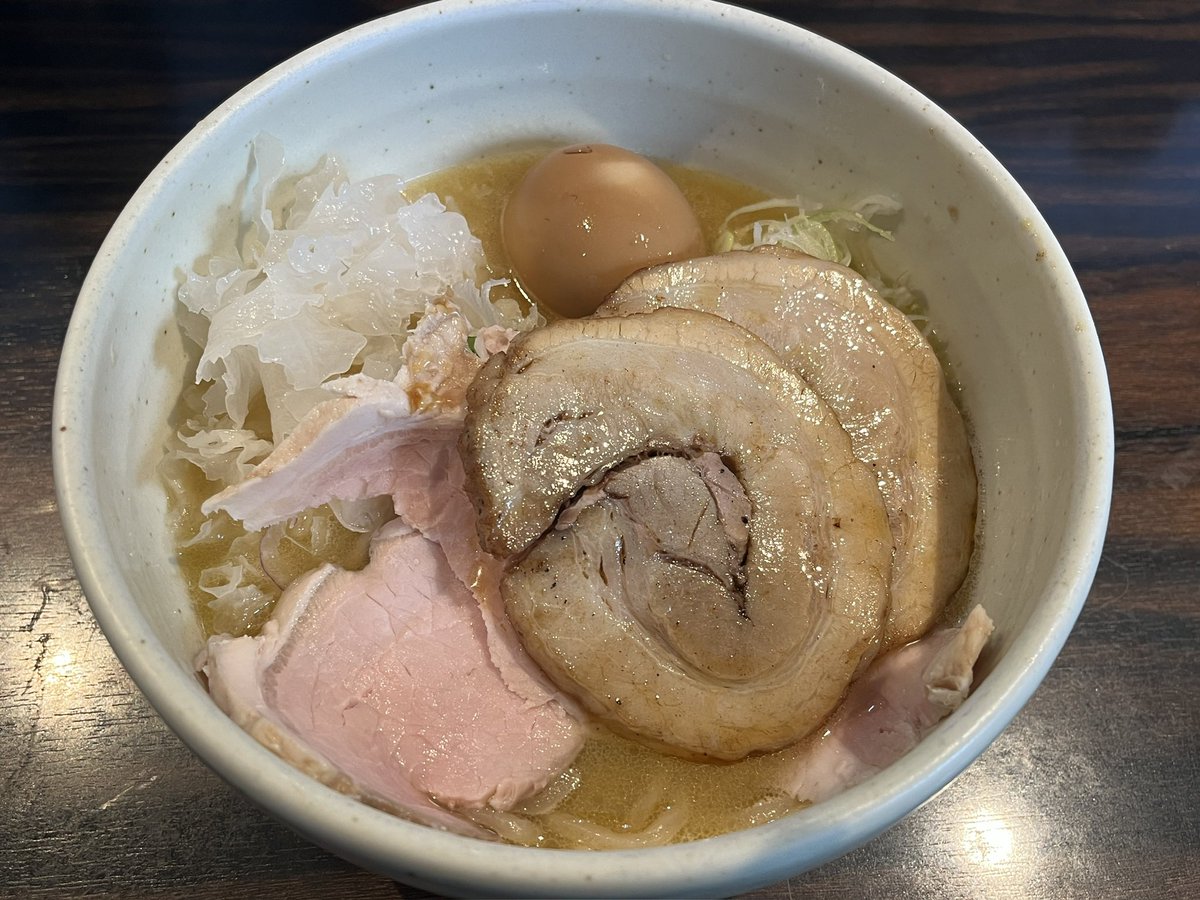 miyasu_dice's tweet photo. 前の昼食の並木商事の鶏白湯ラーメンと並商ごはん。 https://t.co/5nJaiydVDc