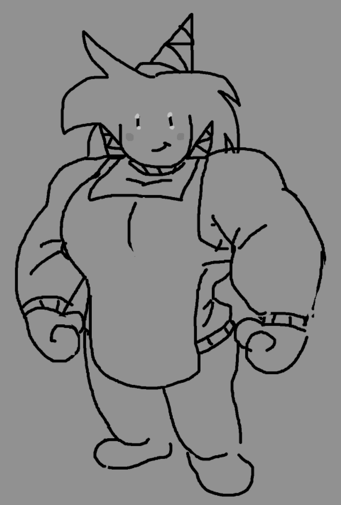 arting_sandwich's tweet photo. Buff Eka because of a silly conversation I had with my partner #FUNHOUSE https://t.co/Ox809m72XF