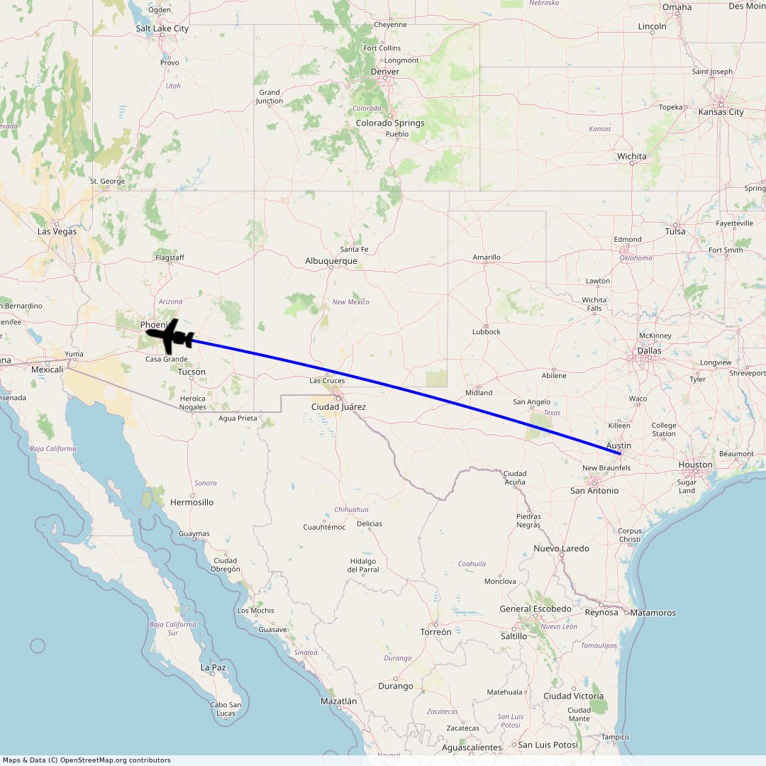 ElonJetNextDay's tweet photo. N7628 flew from Austin, Texas, US to Mesa, Arizona, US 24 hours ago.
Apx. flt. time 1 Hour : 38 Mins. https://t.co/7Mv189Wkew