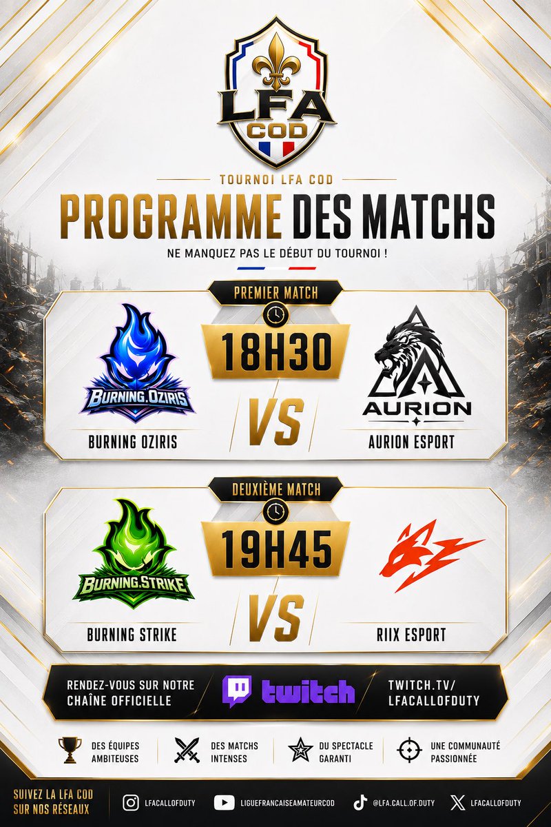 LFAcallofduty's tweet photo. RDV sur Twitch !
#cdl #cod #callofduty #france #LFA https://t.co/dSQ0zr0UGT