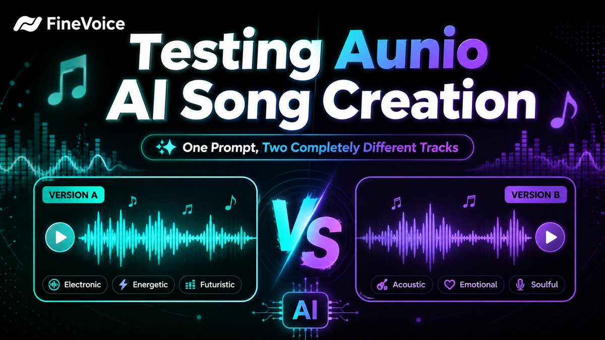 alex_bagnuoli89's tweet photo. I gave an AI one prompt.

No lyrics. No BPM. No song structure.

Using Aunio by @finevoice_ai  in Song Creation → Auto Mode, that single creative direction became two different power metal tracks: Version A and Version B.

Same prompt. Two interpretations.

Which one wins?

Full video first comment 👇🏻

#GenerativeAI #AIMusic #CreativeAI #Aunio #FineVoice