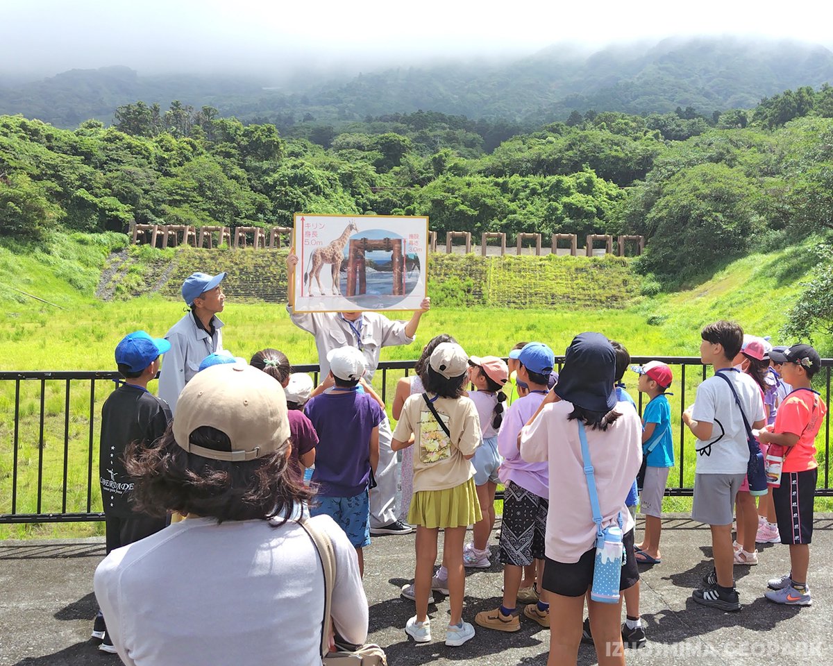 izuoshimaGP's tweet photo. 先週ジオノスで火山実験・防災教室を開催しました！ 気象庁・大島支庁・大島町の協力のもと、子どもたちは溶岩流実験や砂防施設見学に目を輝かせて挑戦👀 1986年噴火の体験談も聞き、火山の恵みとリスクを学びました。この島で暮らし続ける「生きる力」を育むきっかけになっていることを期待します🌱 https://t.co/SpDdYpl9UI
