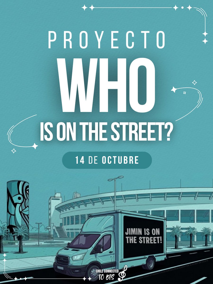 ConnectedBts's tweet photo. 💫💛 "Who is on the street?" 💛💫

Este proyecto es por y para JIMIN y ARMY ✨️🐤

Es un proyecto para celebrar el cumpleaños de uno de los integrantes que se ha mantenido por más  de dos años en la lista de spotify en Chile 
Es 100% financiado por nuestra fanbase, por lo tanto por favor dale mucho amor y difusión para que Army de Chile sepa que estamos trabajando para festejar el cumpleaños de Jimin a lo grande  y de la más bonita manera posible en nuestro país 🫶��

Te dejamos la información en que consiste, donde estará y su recorrido 👇🏻

Que lo disfrutes Army Chile y Jimin 🇨🇱💛🐤👏🏻

#BTS #jiminbts #BTSCHILE #BTSARMY