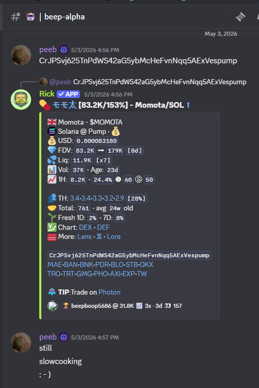PastelAlpha's tweet photo. 166x call with thesis ‼️

beep (@meowfnf) with the insane call at 31k, 63k, &amp; 88k.

solana:CrJPSvj625TnPdWS42aG5ybMcHeFvnNqq5AExVespump 31K > 5M (166x)

Engage for a free trial or sign up below 👇 https://t.co/PReAaySxUZ