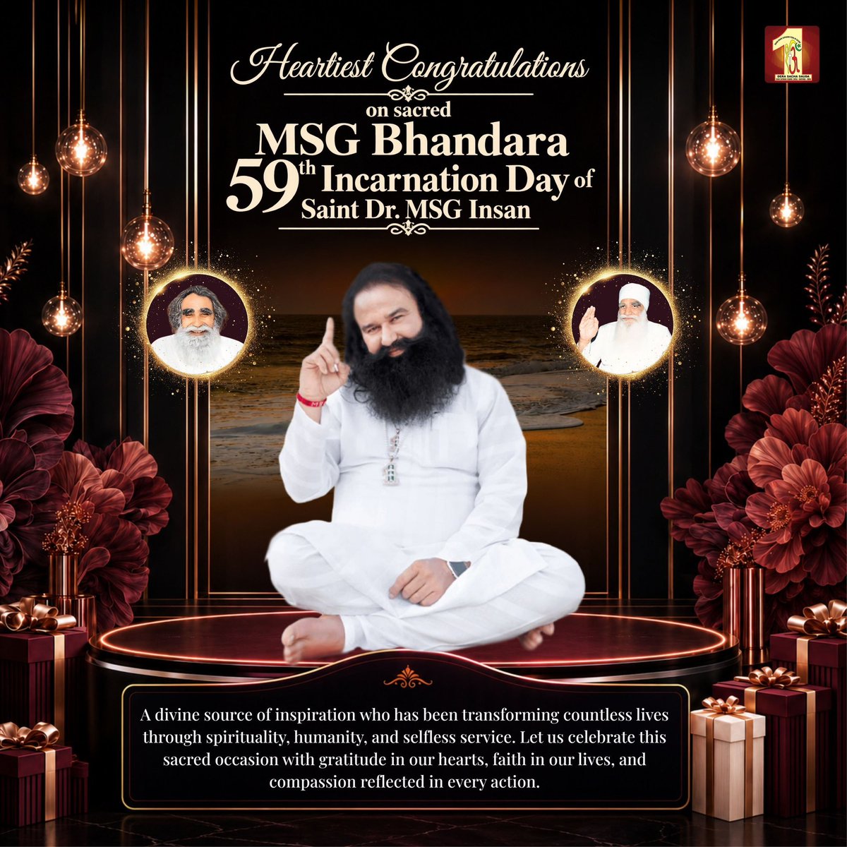 vipib7202's tweet photo. Here's the most awaited day begins!
Cheers to the #59वां_अवतार_दिवस of Saint Gurmeet Ram Rahim Singh Ji who has been a beacon of hope for millions.
Let's all begin #MSGBhandaraCelebration with full enthusiasm! https://t.co/VNcm6JYr9l