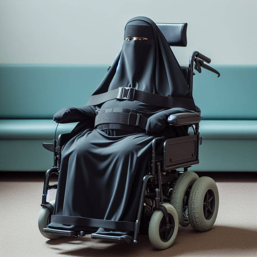 AfifaTaya's tweet photo. one of my deep extrem fantasm is to be quad amputee so can't disobey , can't touch spiked #chastity cage....  can't try to go out alone / escape ---> #muslim master take 200% of the control #mnwo so only go out into wheelchair , gag under niqab..... ---> https://t.co/F2odJYNOQj
