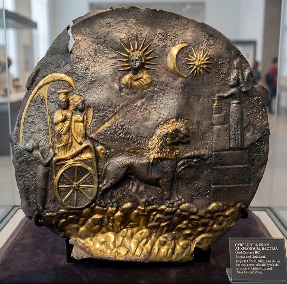 AlmanacAntiques's tweet photo. The #CybeleDiskofAiKhanoum, forged in the #2ndcenturyBCE, acted as a bridge between ancient #Greek and #NearEast cultures. https://t.co/Obkw5wC87P