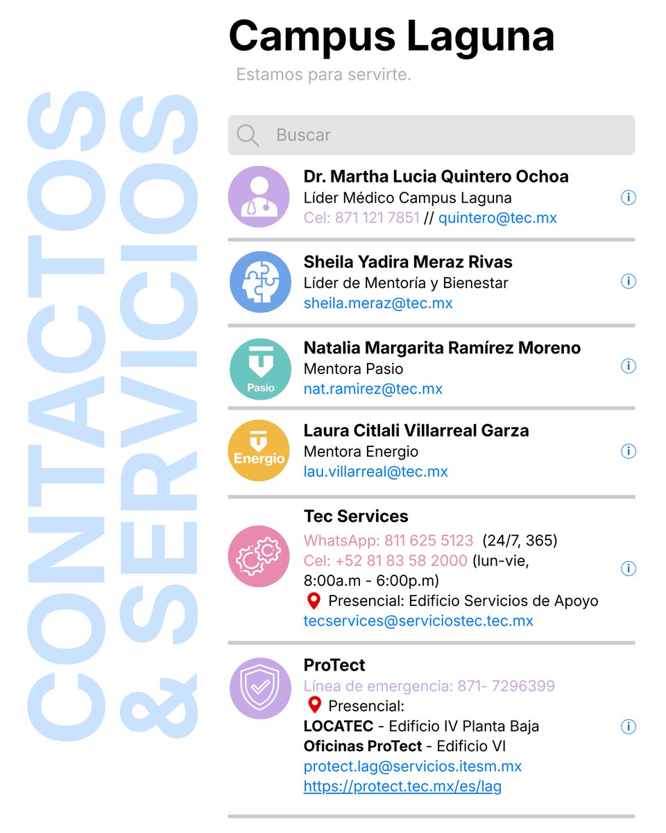 TECcampusLAG's tweet photo. Primera semana de clases ✅
¿Tienes duda con tus horarios? ¿No sabes dónde se encuentra TecMed? Aquí te dejamos información que seguro te servirá. https://t.co/Zfe3gIHpCI