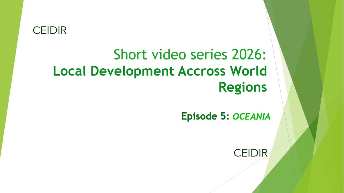 DesarrolloLocal's tweet photo. 🔔 What can some of the world's most remote territories teach us about development?

The answer may have little to do with size or wealth.
And it may change how you think about the role of place in development.

🌏 Oceania
📹 Coming soon! https://t.co/b6hxgK5NH3