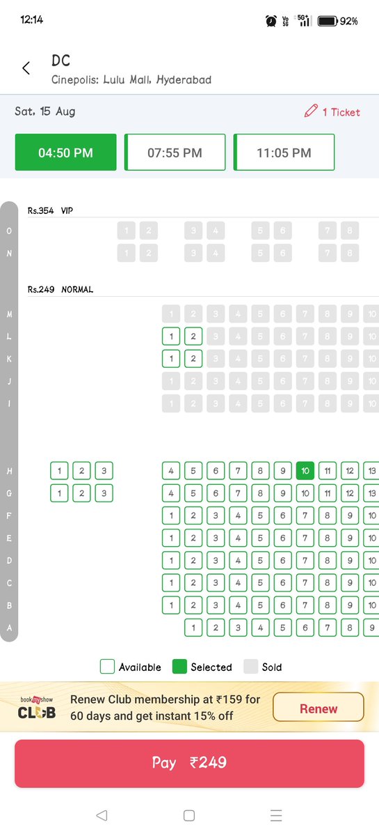 common_mancg's tweet photo. I know telugu people watch movies more, w.r.t other states.
Is it the reason cost is more here. Even it is dubbed film.
Don't loot money from movie lovers, if more people watches you should keep less cost. Respect audiance.
A sciencer request.
#TFI #TFILover https://t.co/T4EA4h4fyD