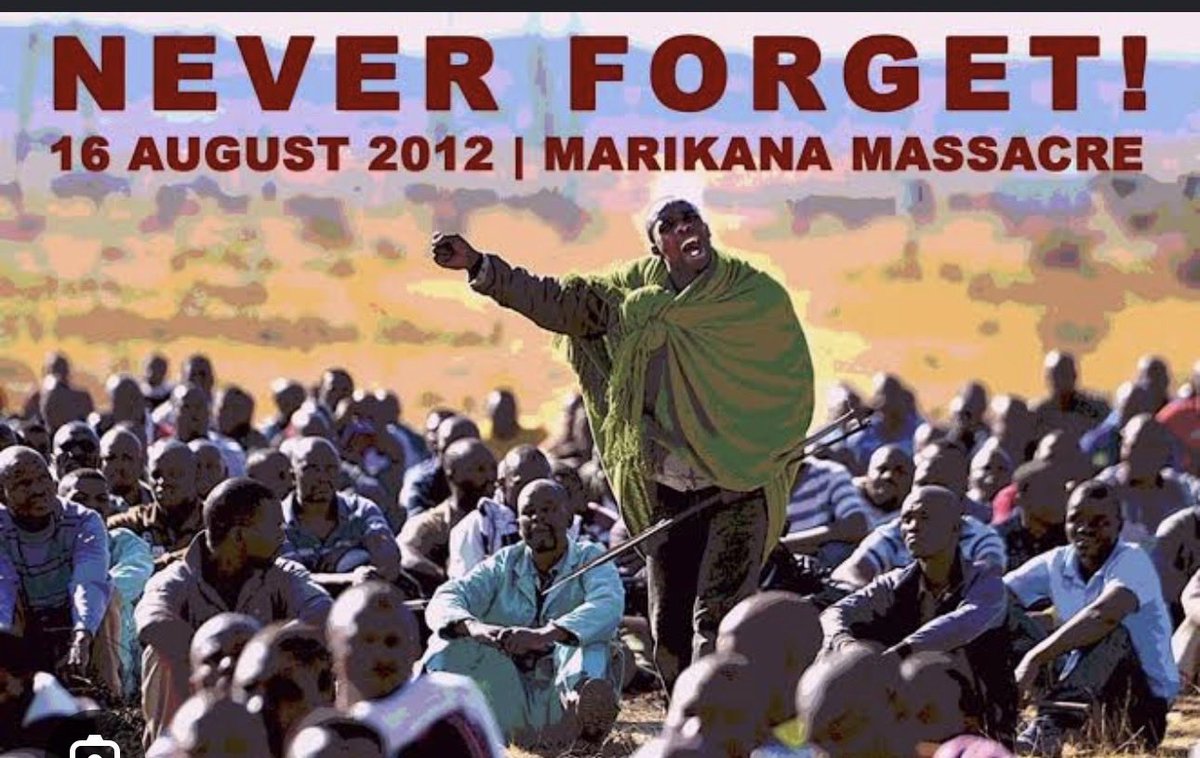 kimheller3's tweet photo. I always dread this time of the year as we approach the commemoration of the 2012 Marikana Massacre 

We dare not forget. We dare not stop fighting for justice https://t.co/ONDQoNjjb7