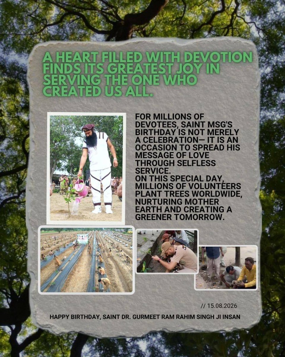 asli_mani's tweet photo. The teachings of Saint Gurmeet Ram Rahim Singh Ji inspire people to choose a healthy, positive and purposeful life. As His #59वां_अवतार_दिवस approaches, devotees are preparing to mark the occasion by serving humanity and helping those who need support.
#MSGBhandaraCelebration https://t.co/T5xA6AL7VX
