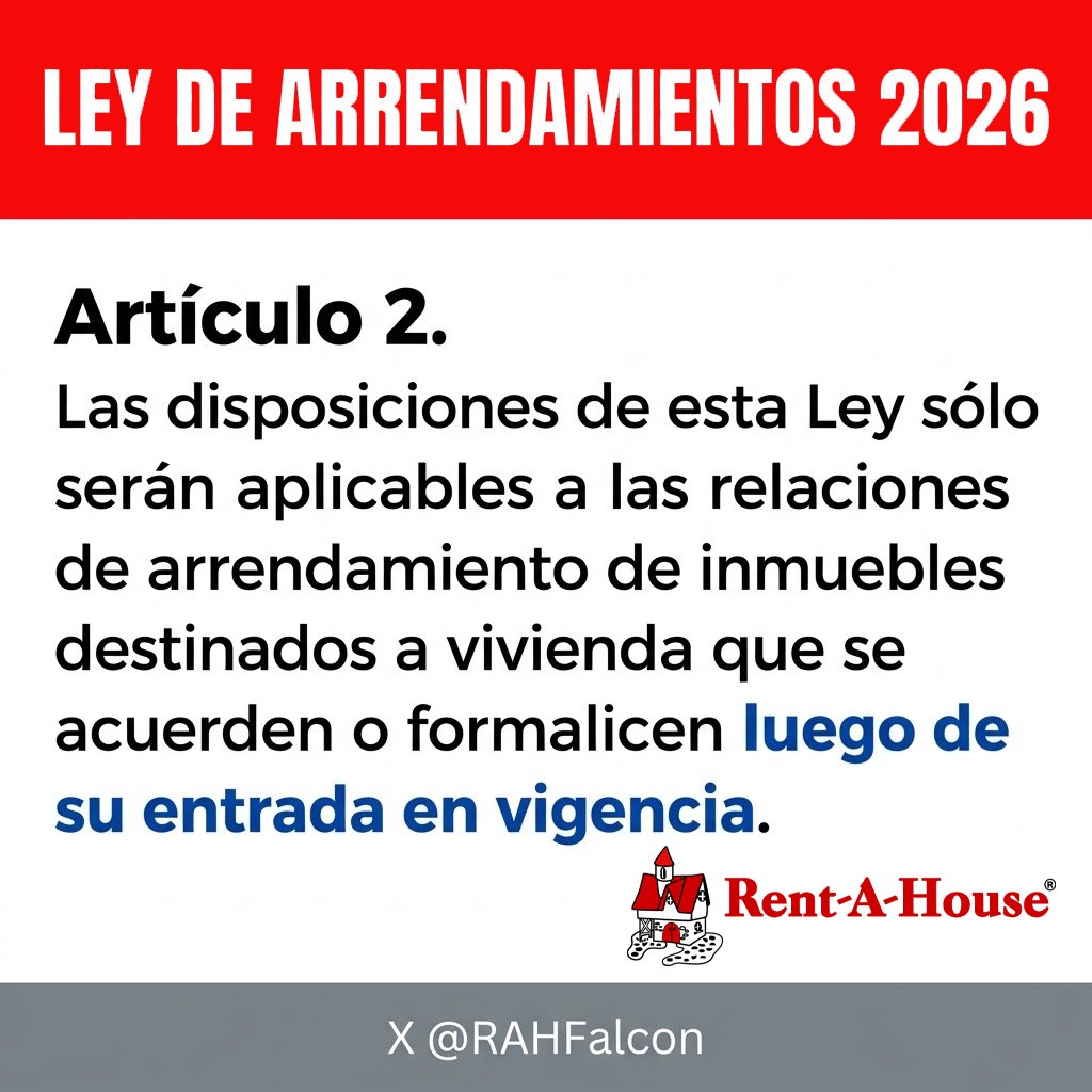 RAHFalcon's tweet photo. Nueva Ley de Arrendamiento de Viviendas en Venezuela.
No tiene carácter retroactivo, los contratos anteriores se siguen rigiendo por la ley anterior, solo se aplica a contratos nuevos https://t.co/p2VQPMMYIP