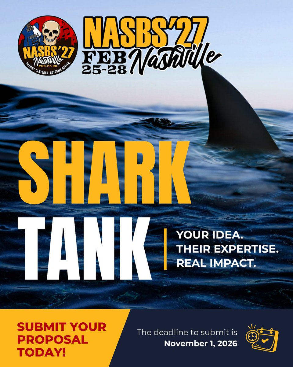 NASBSorg's tweet photo. NASBS Shark Tank 2027- Innovation Meets Skull Base.
Learn more at https://t.co/xwjbIO6Dkm and submit your proposals by Nov 1st!
@NeurosurgeryNM @umiamimedicine @StephenTMagill https://t.co/AoWZRQRFrB
