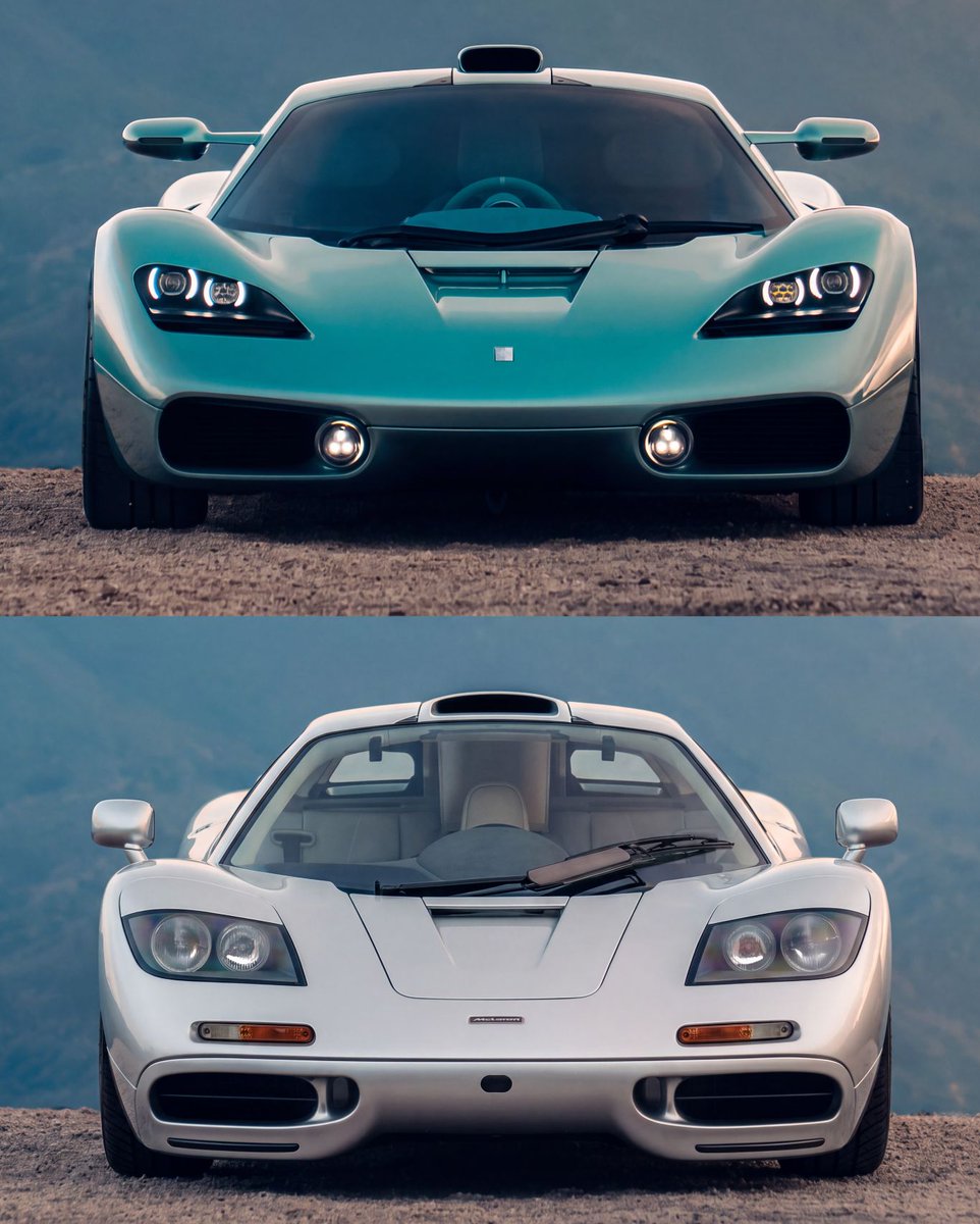 evomagazine's tweet photo. Spot the difference… Gordon Murray Automotive has revived the McLaren F1 with the road-biased GMA S1, a 12,100rpm V12 special based upon the ultra-exclusive S1 LM. https://t.co/2kDwRfKM6x
