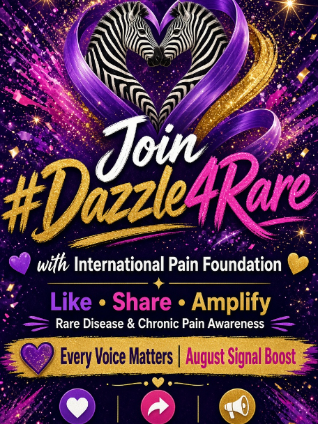 iPainOfficial's tweet photo. Thank you to every advocate, patient, and ally powering #Dazzle4Rare for 10 years. The International Pain Foundation is honored to be part of this signal boost. Keep sharing, keep supporting. #Dazzle4Rare #iPain #RareButNotInvisible #Hope #TeamiPain https://t.co/9qJTcrTevv