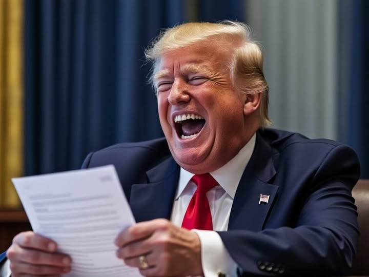 GARCIPAVON's tweet photo. Se filtra foto de Trump, leyendo la carta del Andy 😂