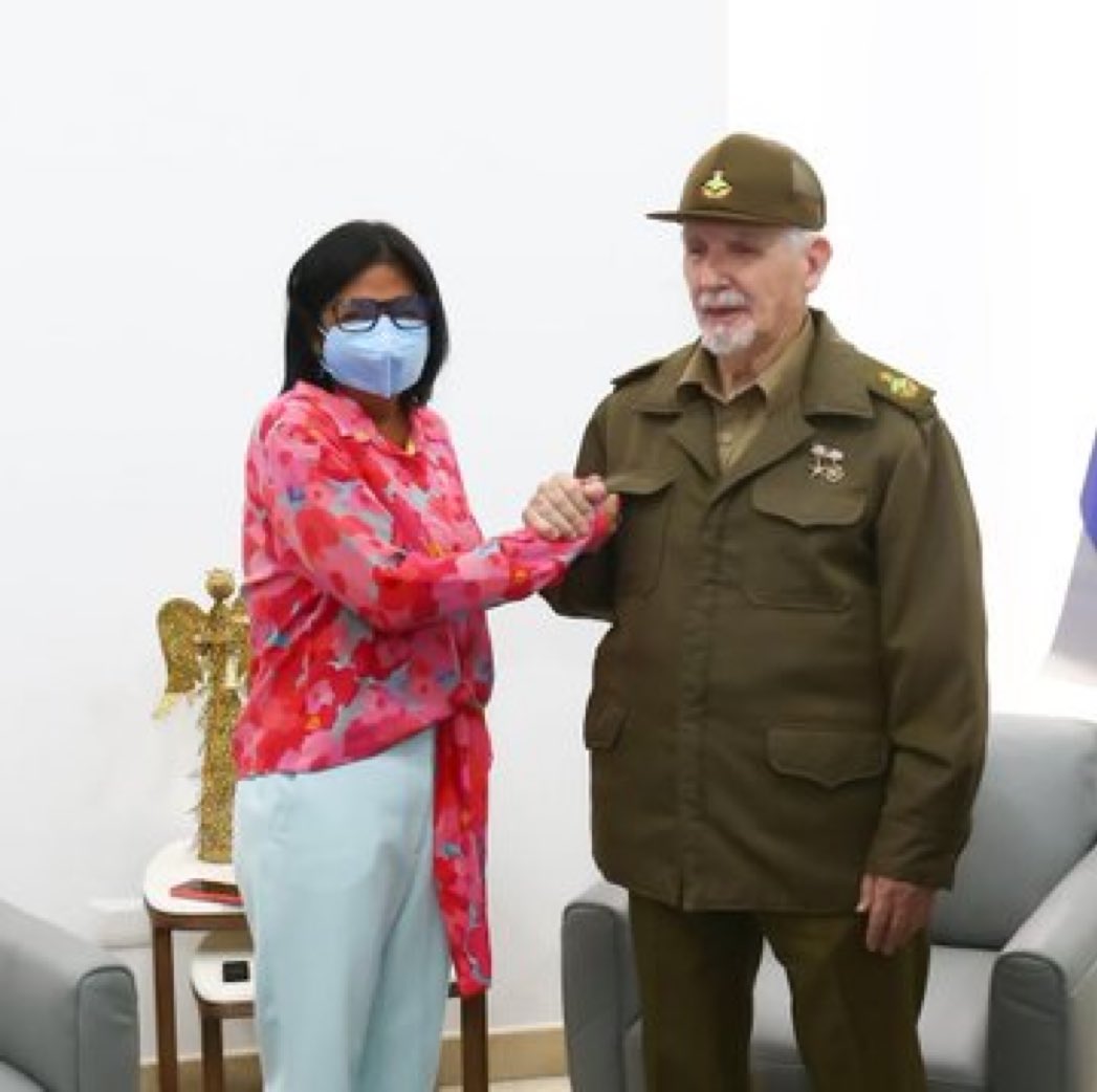 FernandoAmandi's tweet photo. VENEZUELA: Delcy Rodriguez, the Chavista leftist currently acting as the interim regime head, praises Fidel Castro and his communist henchmen. Time for this anti freedom and anti American thug to be removed. Now. @SecRubio @POTUS https://t.co/angw2sAmlw