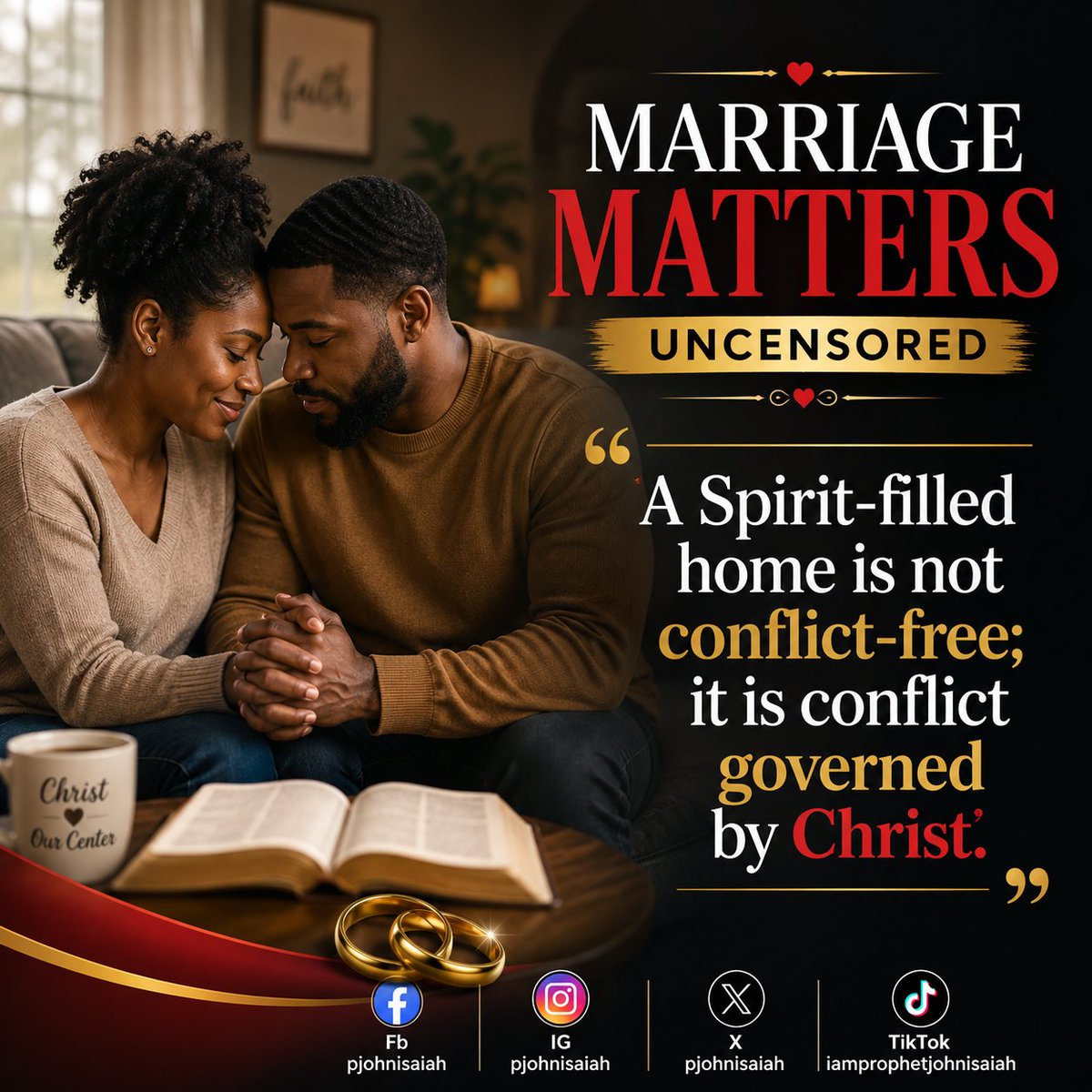 izzyjay01's tweet photo. “A Spirit-filled home is not conflict-free; it is conflict governed by Christ.” https://t.co/MboG4Ag0hm