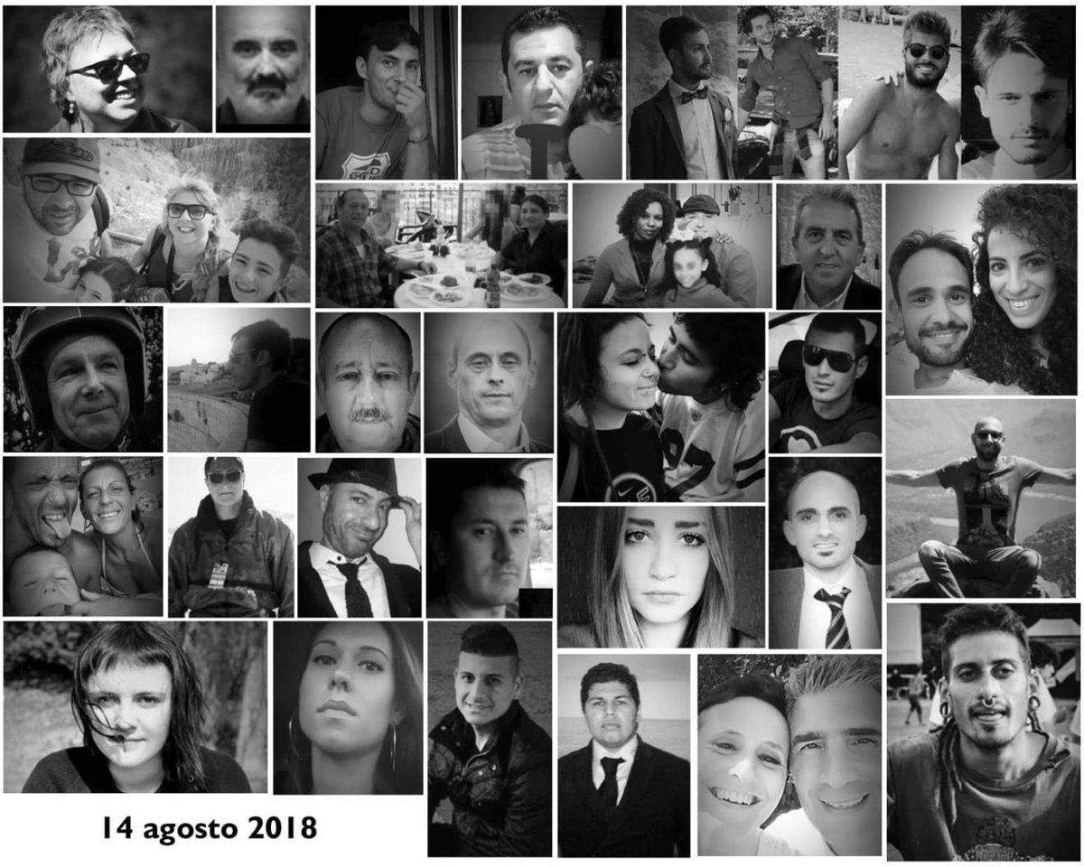 SpiritoLiberoA's tweet photo. 14 agosto 2018. Genova, Italia. 

#43vittime 
#StragediStato
#Genova14agosto2018

. https://t.co/4atJPqAIry