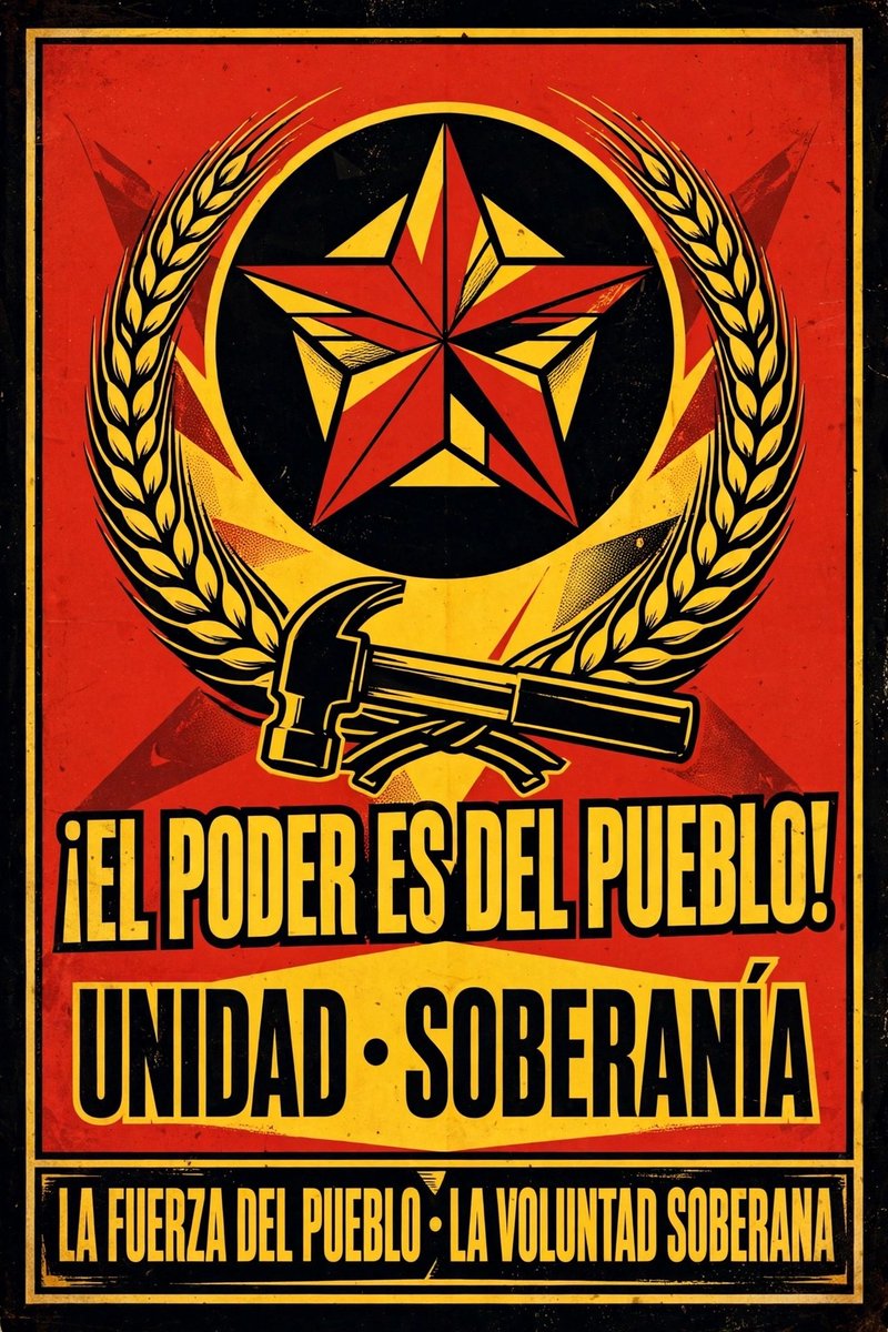 AlexGimSan's tweet photo. Del trabajo nace la fuerza. 
De la unidad nace la soberanía.
El poder no se delega. El poder se toma.

¡EL PODER ES DEL PUEBLO!

#Pueblo #Unidad #Soberanía #Lucha https://t.co/xrn1wYasOU