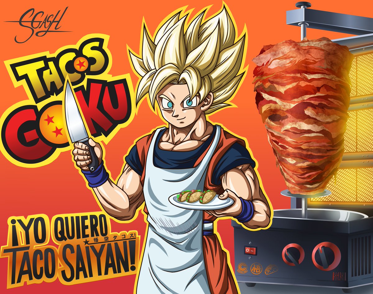 SGashLazuli's tweet photo. Tacos Goku, mejores que los Zenkais🇲🇽
#dragonball #dragonballfanart #gokufanart https://t.co/xKl2VAzY1N
