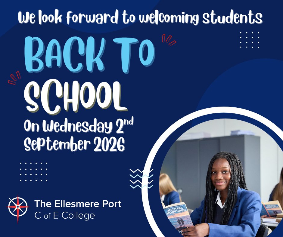 TheEPCollege's tweet photo. 📚 Back to School! 🎒

We’re looking forward to welcoming all our students back to school on Wednesday 2nd September!

We hope you’ve had a wonderful summer break and are ready for an exciting new school year. 🌟

See you soon! 👋 https://t.co/LTl6XSSeL5