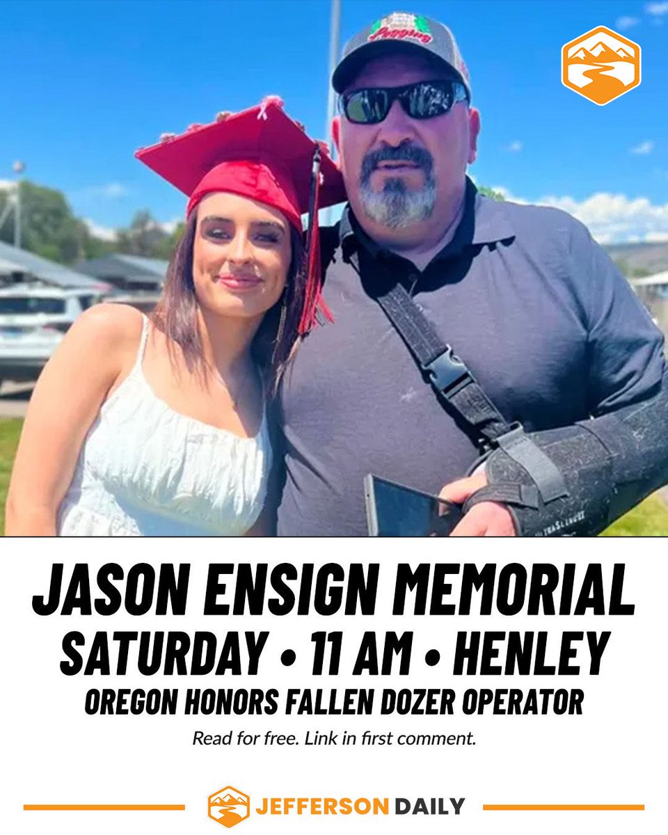 JeffDailyNews's tweet photo. Oregon is honoring Jason Ensign today as flags fly at half-staff.
A public line-of-duty memorial service is set for 11 a.m. Saturday at Henley High School.
https://t.co/LmrSD7ev6X
#JasonEnsign #WrightsSpringFire #KlamathCounty https://t.co/EY4tnpo720
