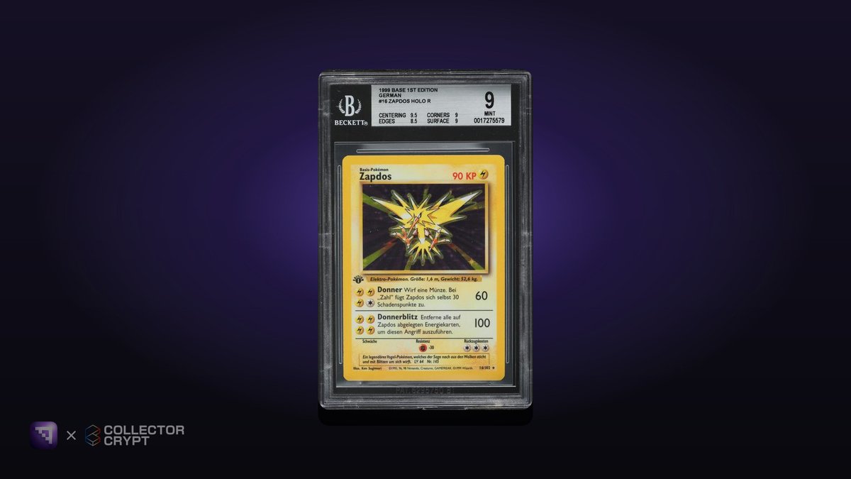 GlydoAlerts's tweet photo. 🚨 NEW GACHA PULL

User B5Bn…GJXe pulled a Grail worth $350 from Pokémon $50

🃏 Zapdos HOLO R
💰$50 -> $350
📊 Beckett 9-MINT

Unpack yours: https://t.co/zdXNz7uGyA https://t.co/LIt38h3Teq