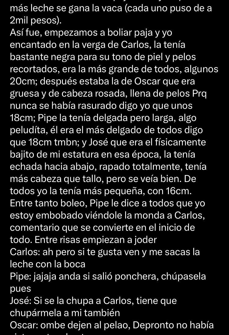 relatosg4y's tweet photo. El mancito de la historia probándole el chimbo al tío volvió esta vez con una historia dándole culo a otros 4 parceros 
Parte 1. 

#RelatosGayColombia #relatosgay https://t.co/hDuSmkMh0U