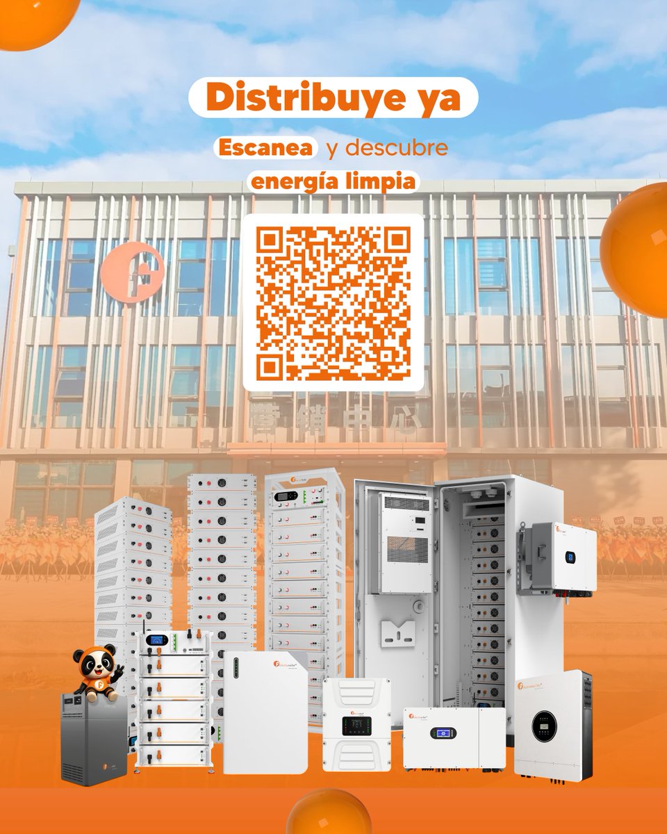 Felicitysolarcl's tweet photo. ☀️ ¡Distribuye energía que transforma! 🔋⚡

Forma parte de la expansión de Felicity Solar y lleva soluciones de energía limpia a más hogares y empresas. 🌎💚

📲 Escanea el código QR y descubre cómo convertirte en distribuidor de nuestras soluciones solares: inversores, baterías y sistemas de almacenamiento de energía.

🚀 Súmate a Felicity Solar y crece junto a la energía del futuro.

#FelicitySolar #FelicitySolarChile #EnergiaSolar #SolarEnergy #PanelesSolares