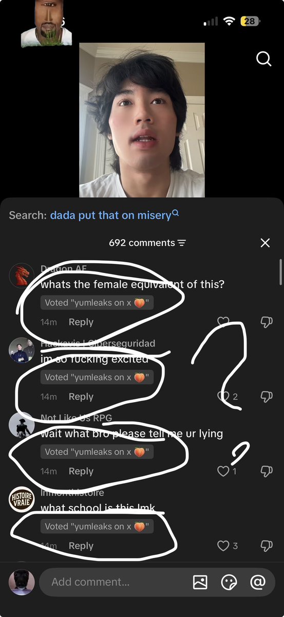 nerkelqwert's tweet photo. wtf is yumleaks and why am i seeing it everywhere #yumleaks #whatisthis #help https://t.co/AH5rZ9YYb0