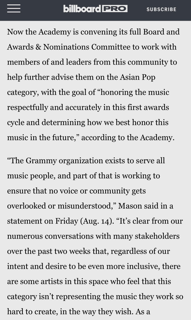 ThePopBase's tweet photo. The Recording Academy thinks the current Asian Pop Grammy category may not represent all the music and artists properly, so they are talking with Asian artists and community leaders about changing the category for the 2027 Grammy Awards. I bet they reached out to BTS so fast 😂 https://t.co/KEBm56ZXDu
