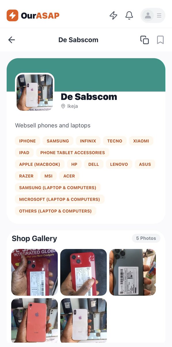 OurASAP__'s tweet photo. ๐ฑ SHOP PHONES ON OURASAP โก
Meet De Sabscom โ shop phones, laptops & more. Discuss, order, pay securely and get it delivered OurASAP way โก๏ธ
๐ https://t.co/yRGJHBLPU6
#OurASAP #DeSabscom #TechNigeria #LagosBusiness #Marketplace https://t.co/YiW9tkigvM