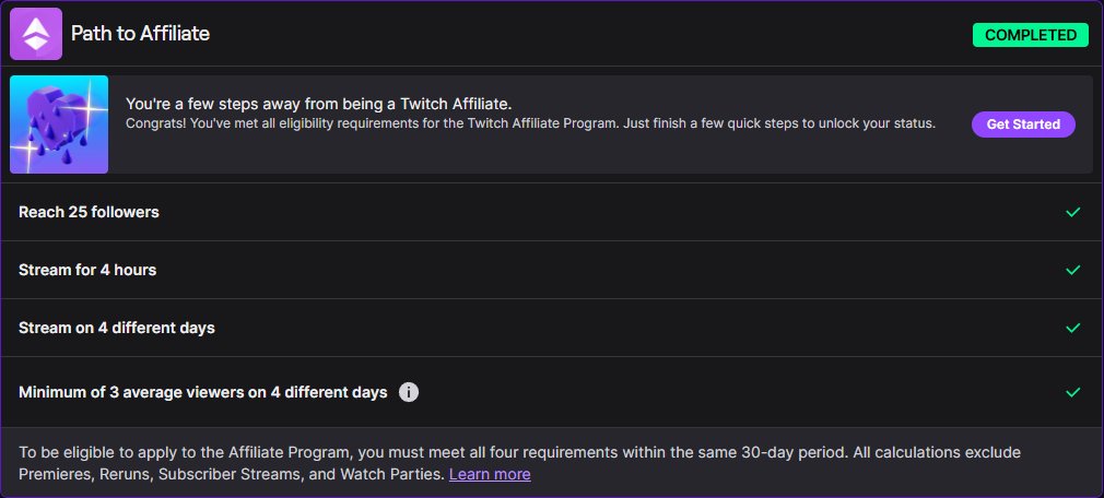 ShalltearAlta's tweet photo. I just reached affiliate on Twitch! Thank you so much to everyone for helping make this happen! This is an amazing way to end off my third week of streaming (✿◠‿◠) https://t.co/u4CwOeoN7C
