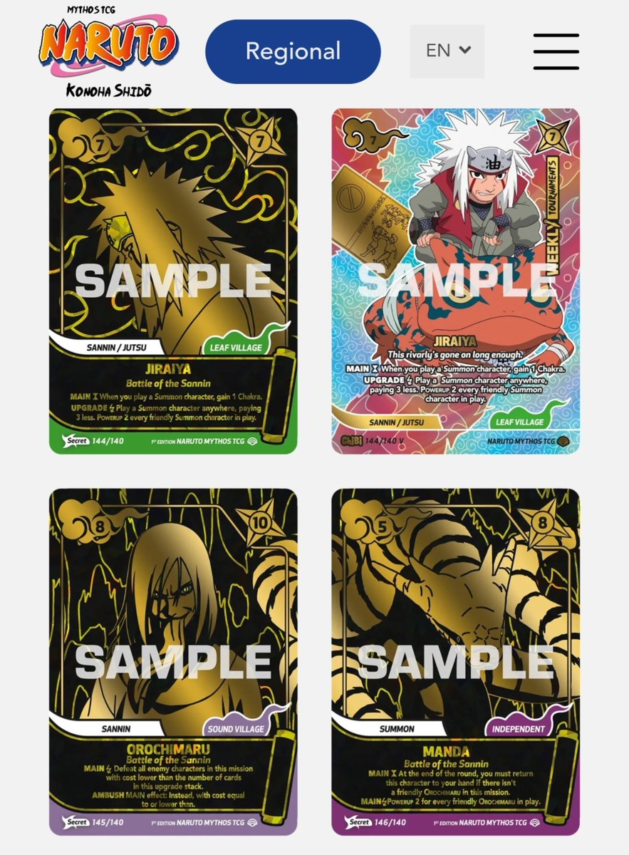 🔴【全カード公開】ナルトカード🍃 NARUTO MYTHOS TCG「Shinobi Shiren
