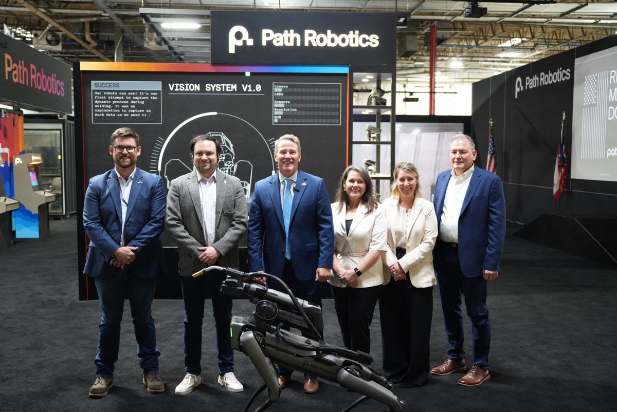 SenJonHusted's tweet photo. @PathRobotics is building robotic tools to increase the productivity of America’s shipbuilding workforce, keeping Ohio at the forefront of American manufacturing. https://t.co/2SZGWXzEN0