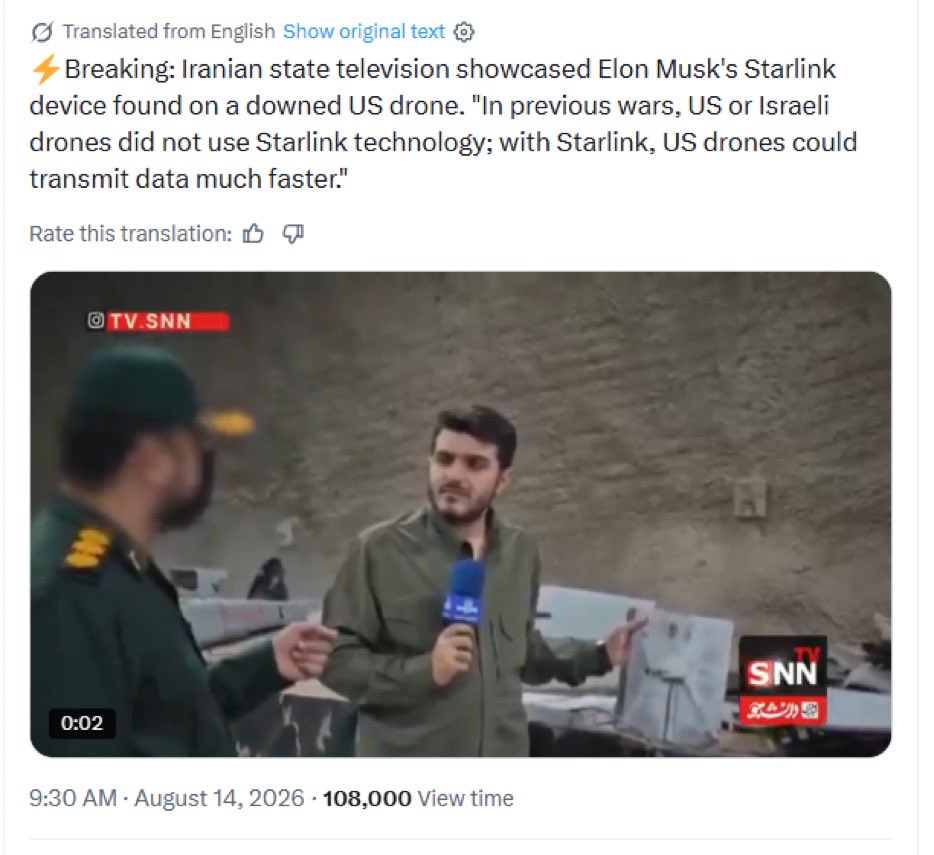 BBWWBlackfukytp's tweet photo. @JMichaelWaller @elonmusk South African racist works for trump n Israel,and war criminal—get out of China.This is why the Chinese Gov. won't let Starlink enter China, your Starlink just a tool of war.
You bought Twitter for Israel, block accounts from Gaza and Iran,and control freedom of speech. https://t.co/rTQ3g6CgfF
