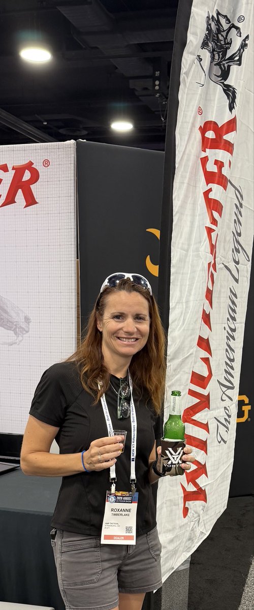 GandRTactical's tweet photo. We are at the Sports Inc show picking up new @VortexOptics, @winchester, and @Trijicon! Roxanne may be enjoying herself a little too much!
#bourbon
#winchester
#tacticalgear
#2a
#sdvob
#freebeer
#vortexnation https://t.co/cXscEmrevu