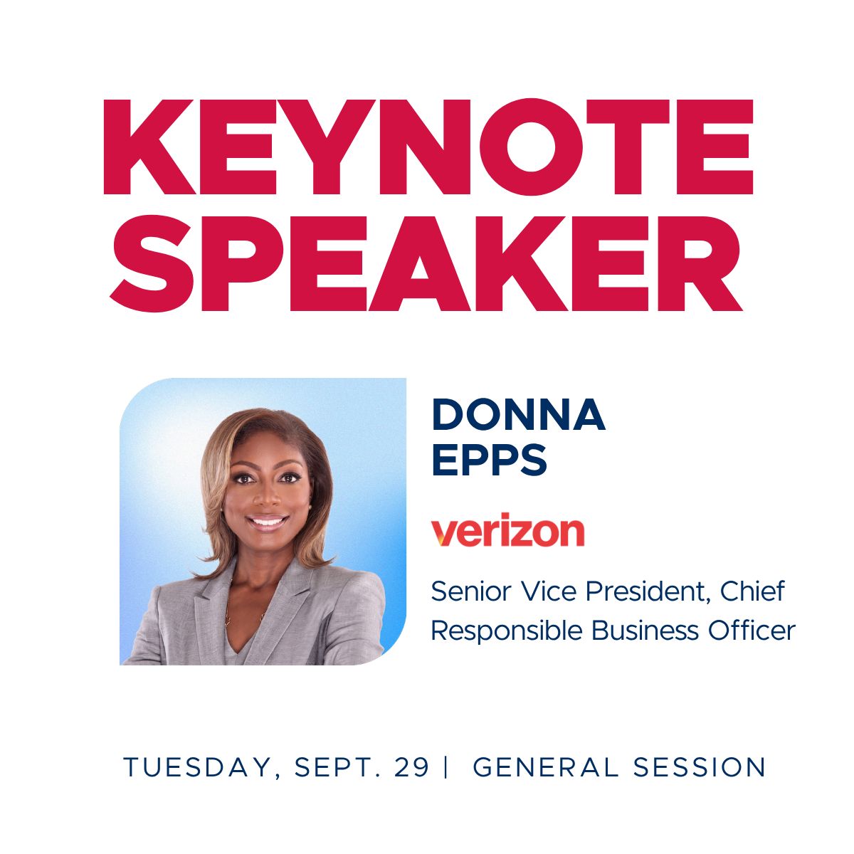 ASBDC's tweet photo. Have you added Tuesday's General Session to your schedule yet? 

You won't want to miss "The Future of Small Business" panel featuring Donna Epps (Verizon), Judy Nam (LinkedIn), and Vikram Grover (Xero) as they share what's next for small business growth, innovation, and support! https://t.co/Rq1albm3GM