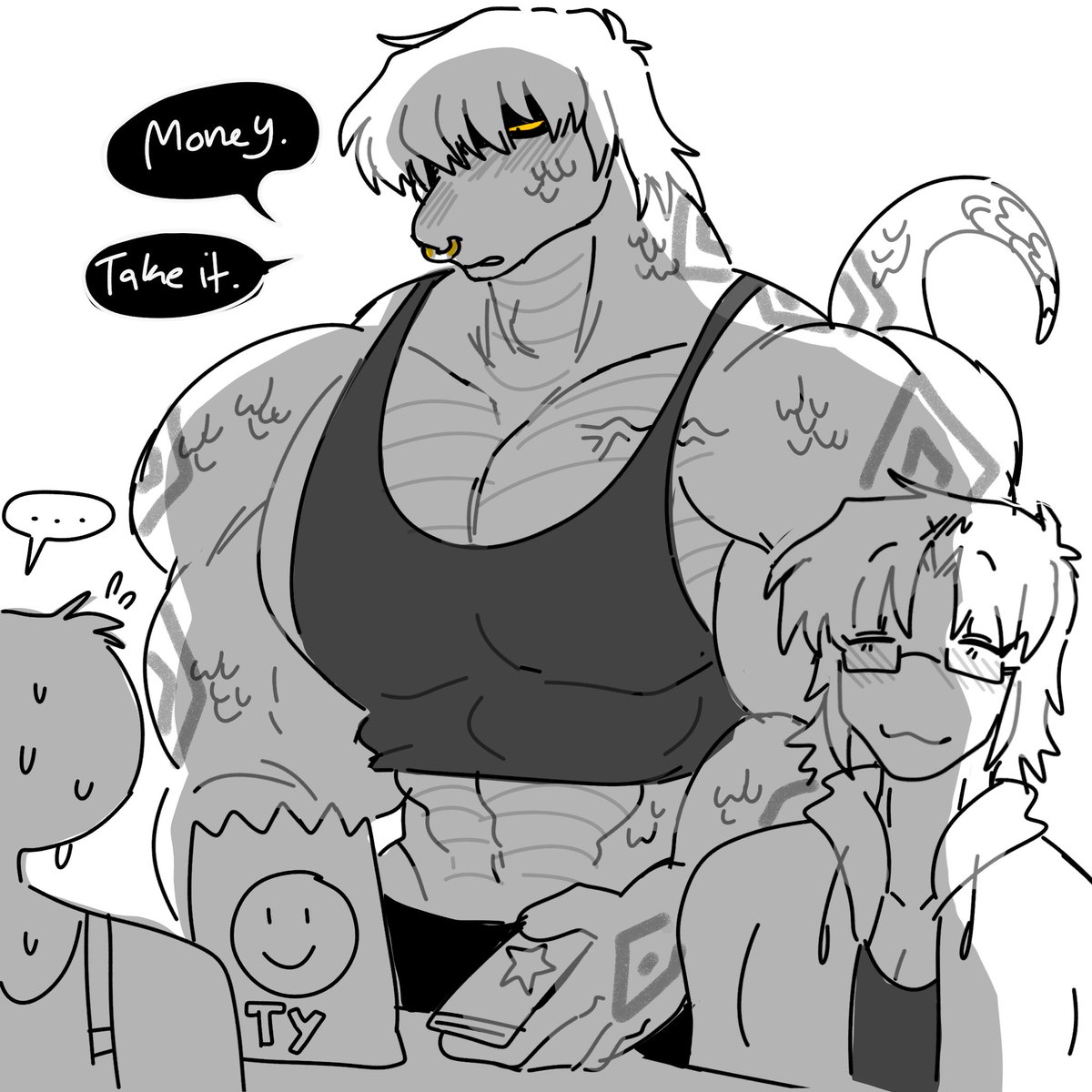 cclownteeth's tweet photo. [doodle] python learns how to purchase things at a store https://t.co/GrNNBwRI4m
