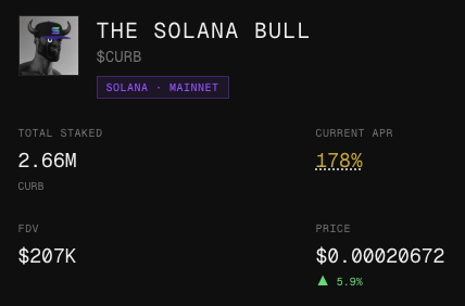 CryptoCurb's tweet photo. 178% APR not bad, but we gotta pump those numbers.

solana:6UGNg119LV6YjSCQ5K6Z6jsLLLetpMJ1vPdhiU8qpump https://t.co/dh8rkXR54Z