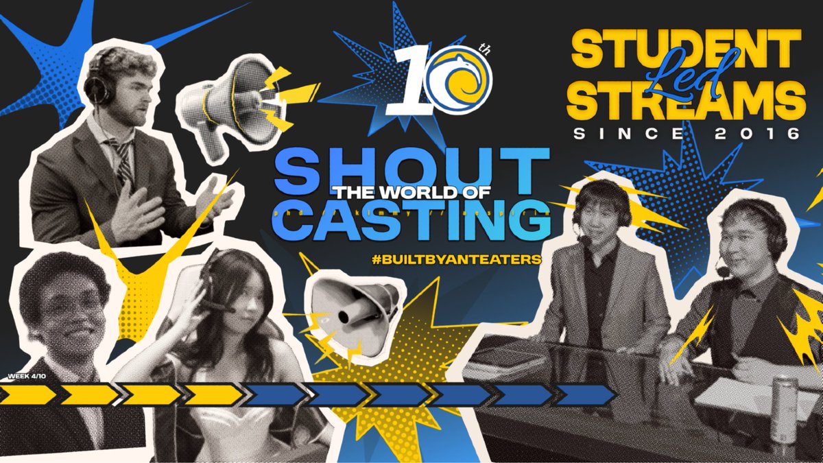 UCIEsports's tweet photo. Celebrating the UC Irvine Esports shoutcasting crew! 🎙️🎧

Creating student-led streams since 2016, bringing the action to life one broadcast at a time.
Keep an eye out for future opportunities to join our stream team!

📍 Week Three of 10

#BuiltByAnteaters #UCIrvineEsports https://t.co/uMTwruUIAr