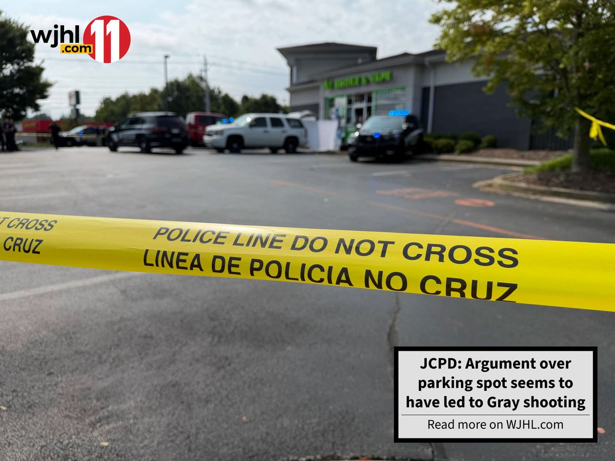 WJHL11's tweet photo. NEW DETAILS: One person is dead after a shooting in Gray on Friday morning after an apparent argument over a parking spot, according to police. https://t.co/ZfDW95OSbW https://t.co/QzTXgZgs4J