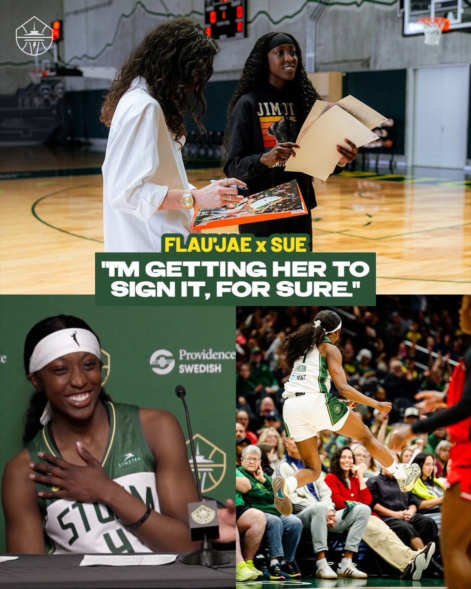 seattlestorm's tweet photo. .@Flaujae finally got her signature 🙌 https://t.co/pUQfyQQOzx