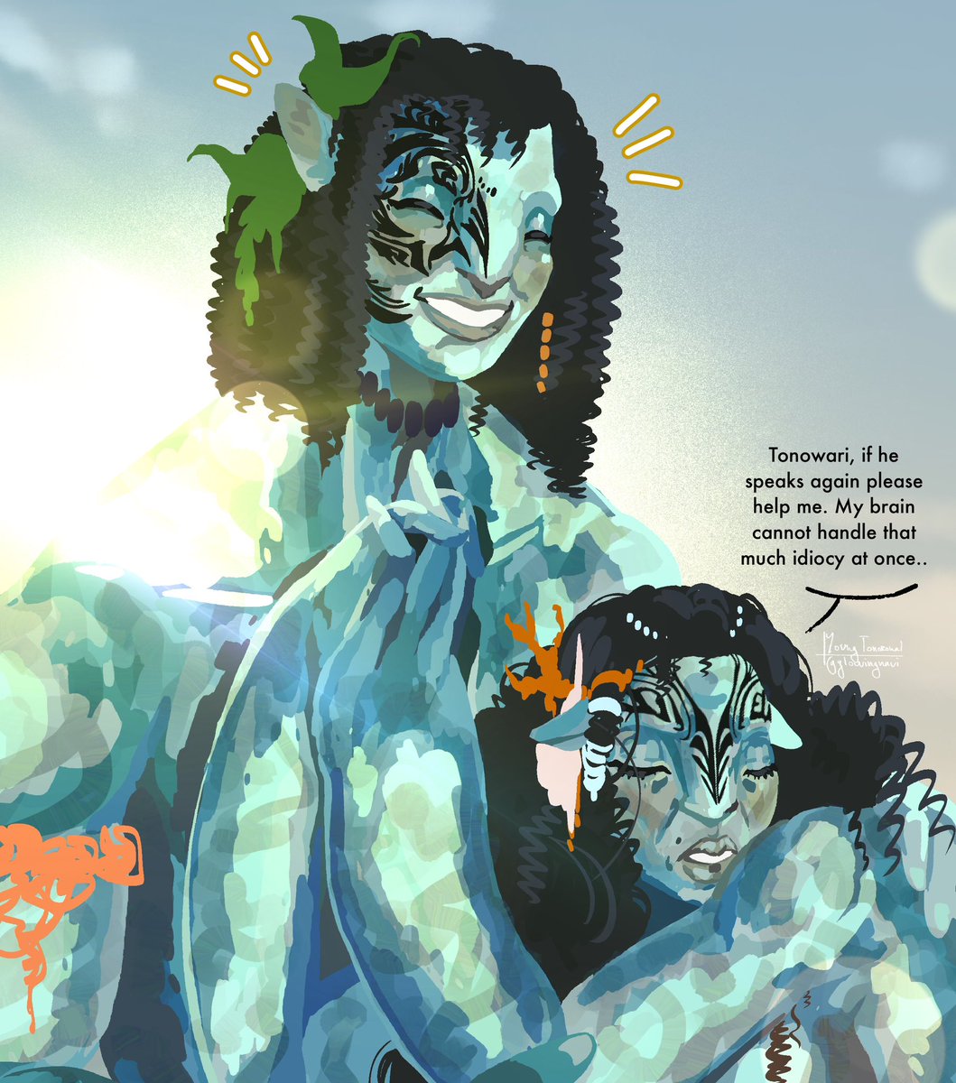 glowingnavi's tweet photo. Young Tonoronal 🩵🍃🌅
In my mind Ronal considers Tonowari her stress reliever after being forced to talk with someone stupid lol 
-
#tonowari #ronal #tonoronal #theyshouldbehappyallthetime #avatarfanart #avatar https://t.co/doPwJDRgMw